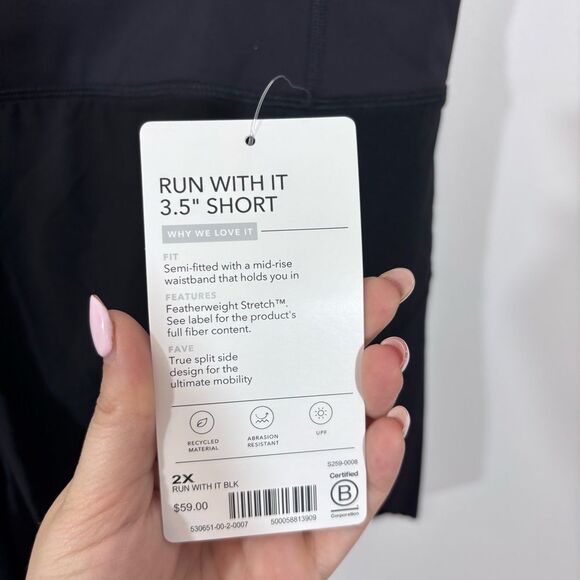 Athleta Run With It 3.5" Short NEW with tags 2X Black - Picture 9 of 13